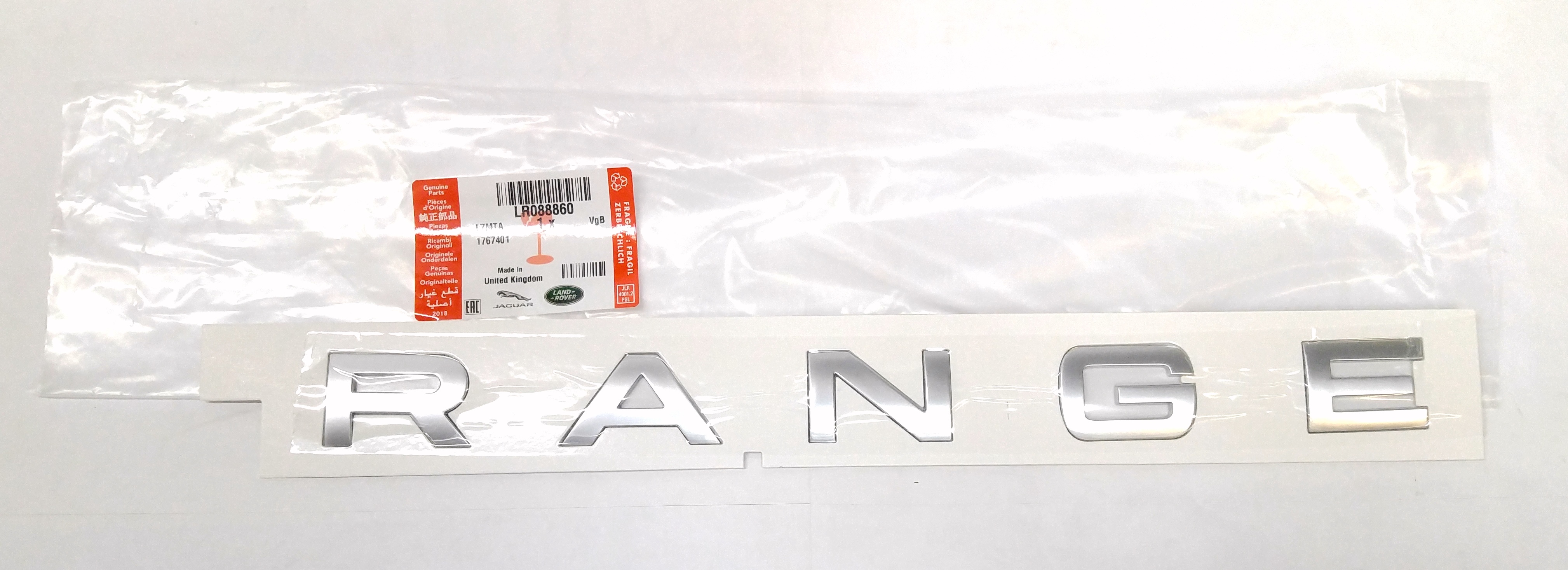 Буквы крышки багажника “RANGE” RRS 2014 – (LR088860||LAND ROVER)